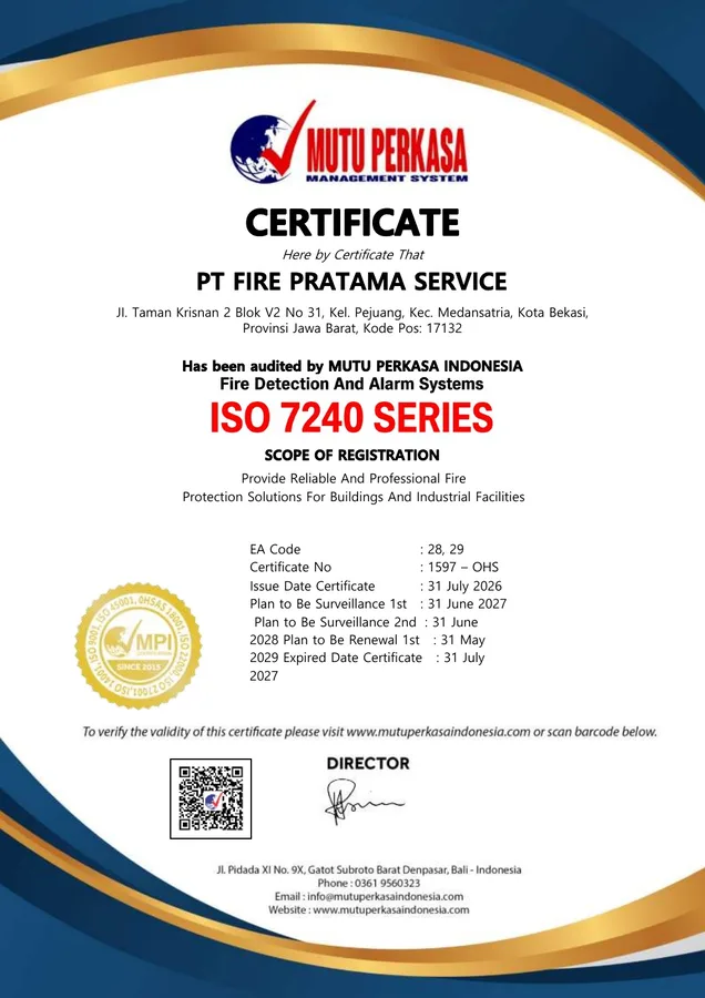 Preview ISO 7240 Series PT Fire Pratama Service